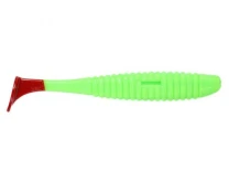 Силикон Angry Baits Shiner 4.0" Green Red Tail UV 4шт фото