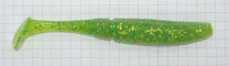 Sakura Slit Shad 3.3" 10шт #043 Chartreuse w/green фото