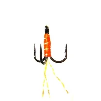 Тройник с мухой Strike TRG05 для гирлянды №10 Orange-Chartreuse - фото