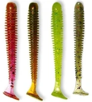 Виброхвост Crazy Fish Vibro Worm 5см Mix 28 фото