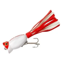 Воблер Arbogast Hula Popper 57F G750 01-White-Red Head  фото
