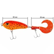Воблер Fladen Scary Tail 60SS 18g Orange Black Dots - фото