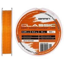 Леска Brain Classic Carp Line 150m 0.25mm orange фото