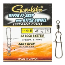 Застежки с вертлюгом Gamakatsu Hyper EZ Snap Swivel фото