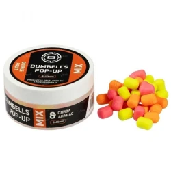 Бойлы Brain Dumbells Pop-Up Mix 34g 6*10mm Double Fruit (cлива+ананас)