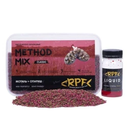 Метод микс RPF Classic 400г пелетс 2мм + 50мл ликвида Мотыль Опарыш