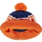 Шапка Brain с помпоном blue-orange - фото 4