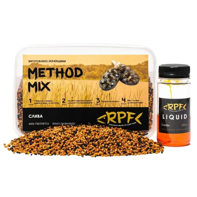 Метод микс RPF Classic 400г пелетс 2мм + 50мл ликвида Слива фото