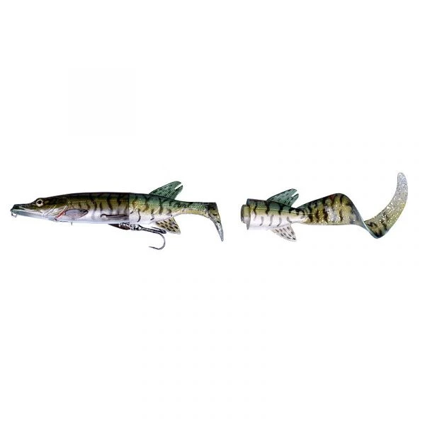 Воблер Savage Gear 3D Hybrid Pike 250SS 07-Green Silver Pike фото