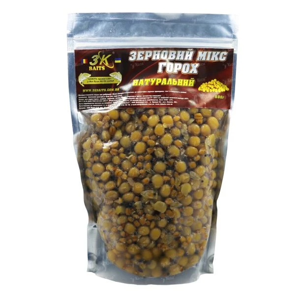 Зерновой микс 3KBaits 1кг Горох  фото