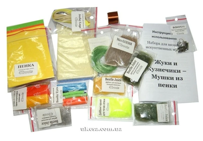 Набір для в'язання 4Trouts Жуки і коники - мушки з пінки фото