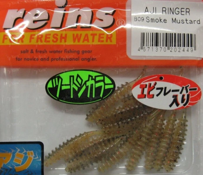 Reins Aji Ringer 1.6" 12шт #B09 Smoke Mustard фото
