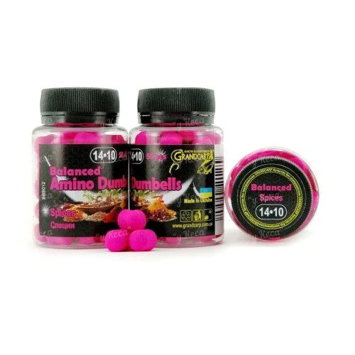 Бойлы Grandcarp Balanced Amino Dumbells 50шт 14-10мм Специи фото