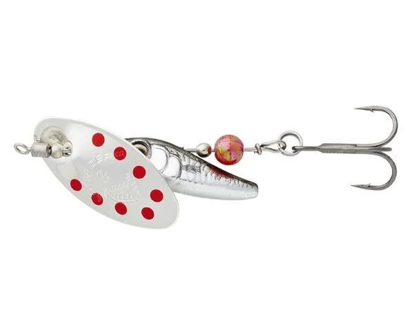 Блешня Savage Gear Sticklebait Spinner #3 Dirty Silver Red фото