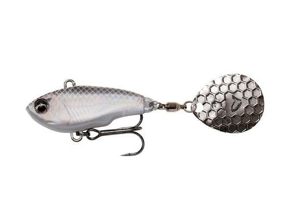 Блешня Savage Gear Fat Tail Spin 6.5см 16г White Silver фото