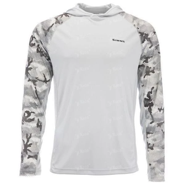 Блуза Simms SolarFlex LS Crewneck Prints Hex Flo Camo Steel фото