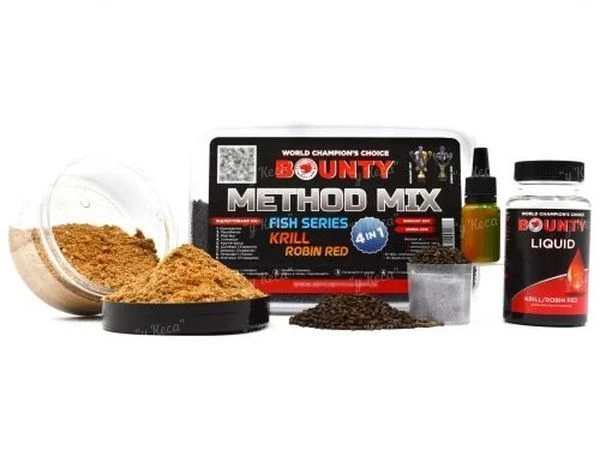 Прикормка Bounty Method Mix 4в1 400г Krill-Robin Red фото