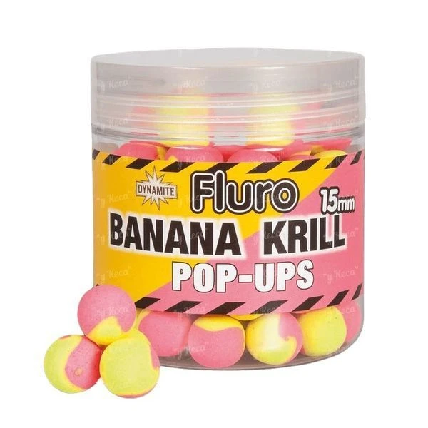 Бойли Dynamite Baits Pop-Up Two Tone 15мм Banana-Krill DY605 фото