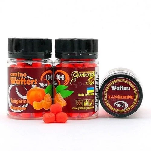Бойлы Grandcarp нейтральные Amino Wafters 50шт 11-9мм Мандарин фото