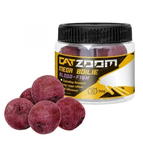Бойлы на сома CZ Catzoom Mega Boile 50г 30мм CZ8423 Blood-fish фото