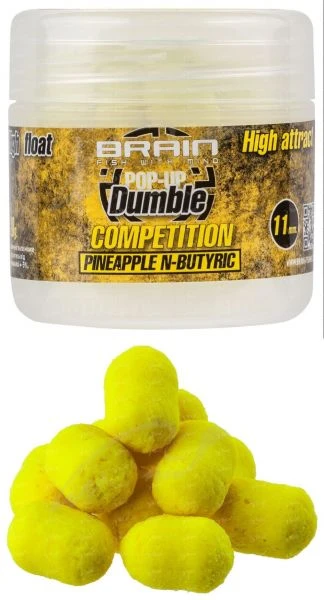 Бойлы Brain Dumble Pop-Up Competition 11мм 20г Pineapple N-butiric фото