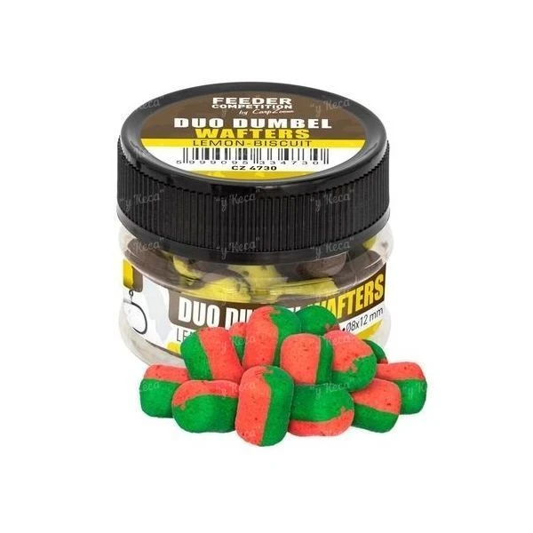 Бойлы Carp Zoom Duo Dumbel Wafters 15g 8*12mm Чеснок-хамон CZ4747 фото