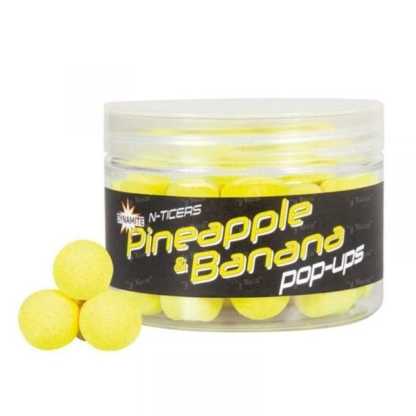 Бойли Dynamite Baits N-Ticers Pop-Ups Pineapple & Banana 12mm DY1837 фото