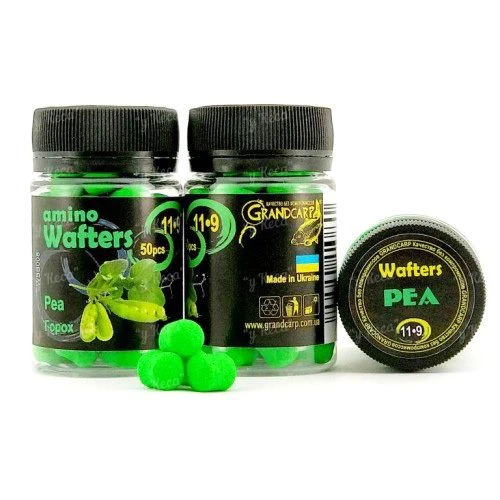 Бойлы Grandcarp нейтральные Amino Wafters 50шт 11-9мм Горох фото