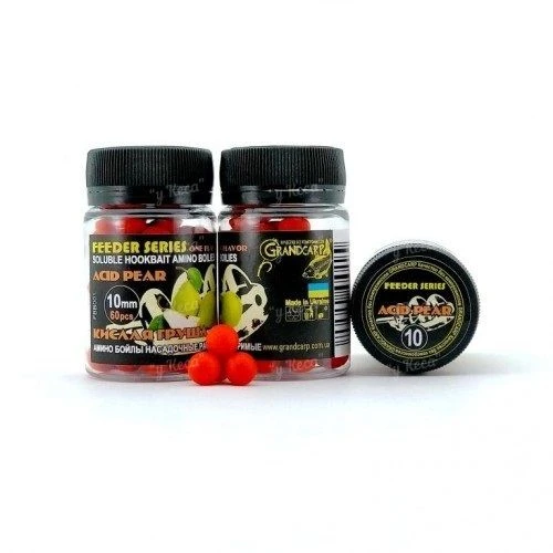 Бойлы растворимые Grandcarp Amino Feeder 10мм Кислая груша 60шт фото