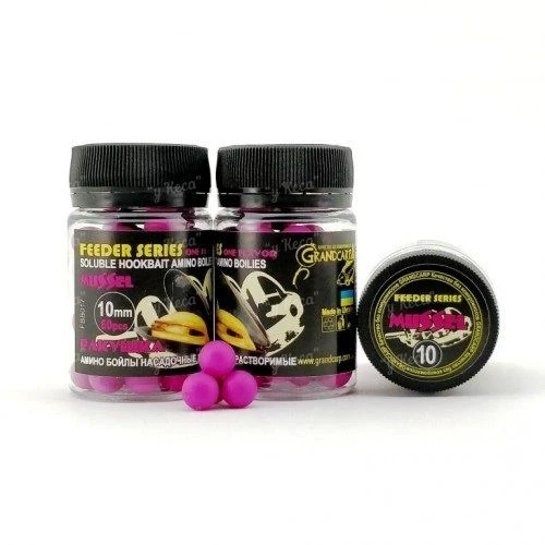 Бойлы растворимые Grandcarp Amino Feeder 10мм Ракушка 60шт фото