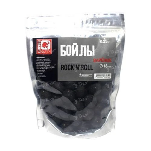 Бойлы Rocket Baits вареные Premium 0.25кг 18мм Rock'n'roll (кальмар осьминог специи)  фото