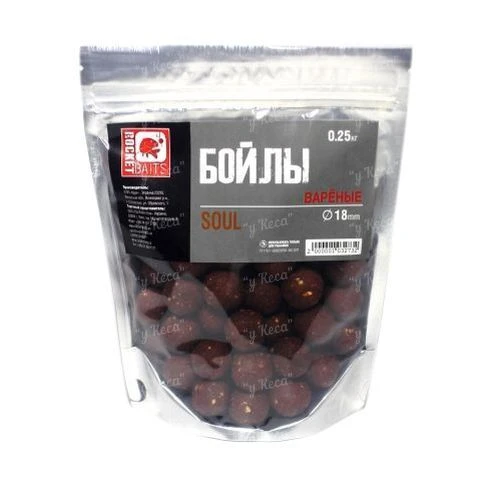 Бойлы Rocket Baits вареные Premium 0.25кг 18мм Soul (краб специи) фото