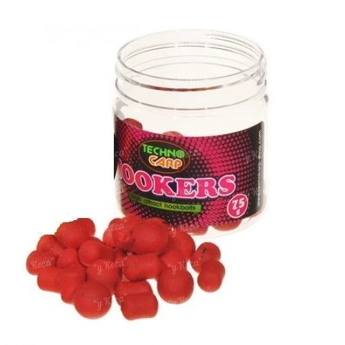 Бойлы Технокарп Hookbaits 75г 14мм + 10*14мм Strawberry фото