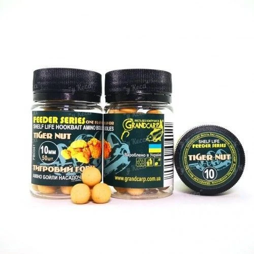 Бойлы вареные Grandcarp Amino Feeder 10мм Тигоровый орех 50шт фото