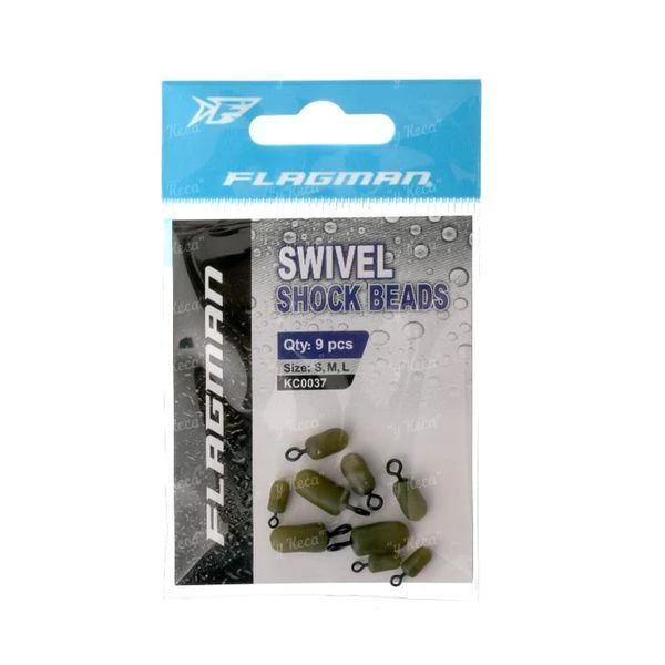 Бусина отбойная с вертлюгом Flagman Swivel Shock Beads 9шт KC0037 фото