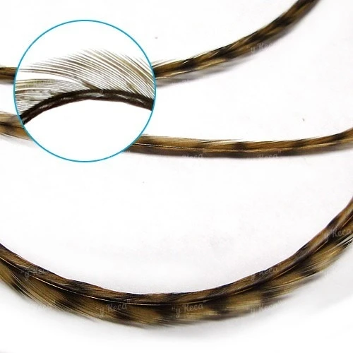 Перья седла петуха Whiting Cock Feathers WF-GBR 14 Гризли коричневые фото