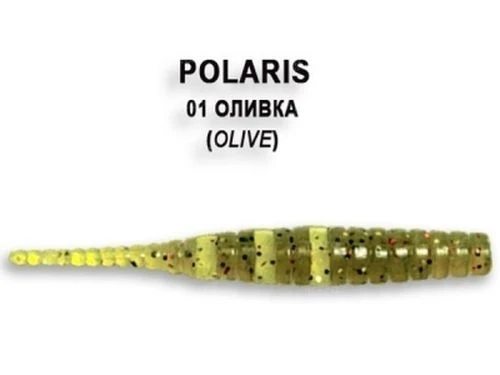 Силикон Crazy Fish Polaris 1.8" 01 Olive 8шт фото
