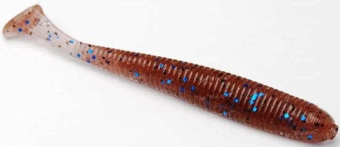 Bait Breath Fishtail Shad U30 2.8" 8шт #145 CINNAMON/BLACK・BLUE фото