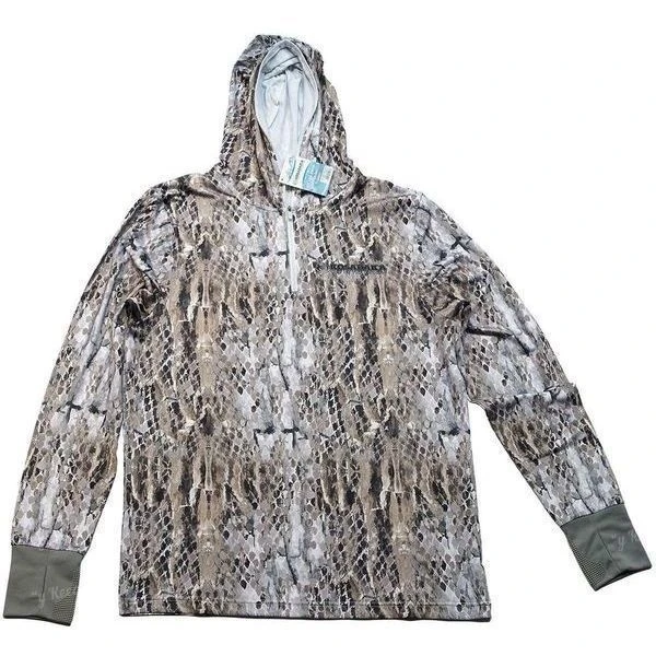 Футболка Kosadaka Ice Silk Sunblock Snake Skin S серая UV фото