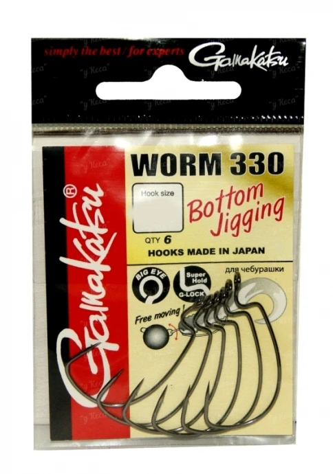 Крючки офсетные Gamakatsu Worm 330 Bottom Jigging  фото
