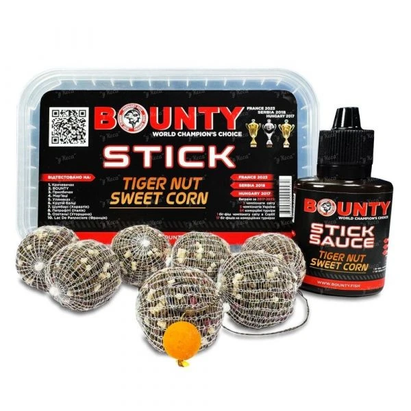 Готовий ПВА-Стік BOUNTY Tiger nut Sweet (Тигровий горіх-кукурудза) 20шт фото