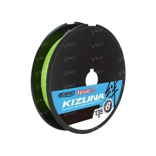 Шнур Owner Kizuna x8 Broad Pe super chartreuse 135m 0.12mm фото