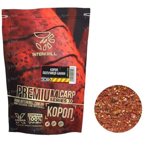 Принада Interkrill Premium 1кг Короп-полуниця-банан фото