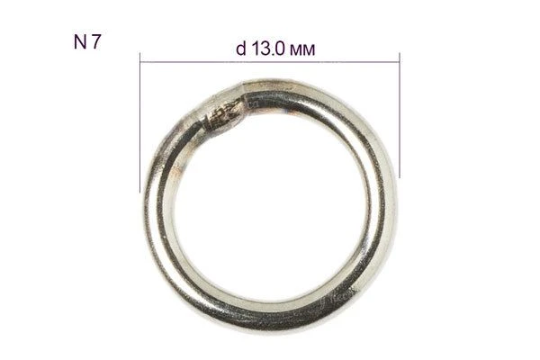 Кільця заводні Gamakatsu Hyper Solid Ring №7 331кг 6шт фото