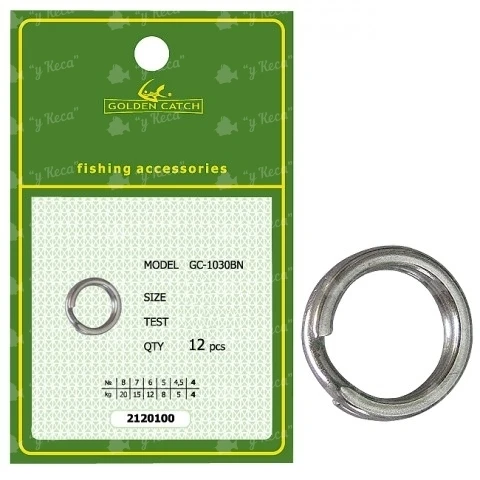 Кольца заводные Golden Catch 1030BN №4.5 12шт фото
