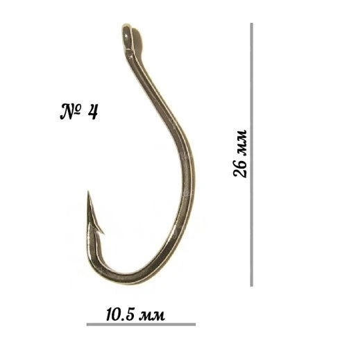 Крючки Fudo Carp BN 2401 №4 фото