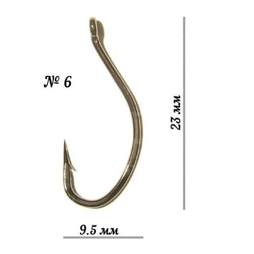Крючки Fudo Carp BN 2401 №6 фото