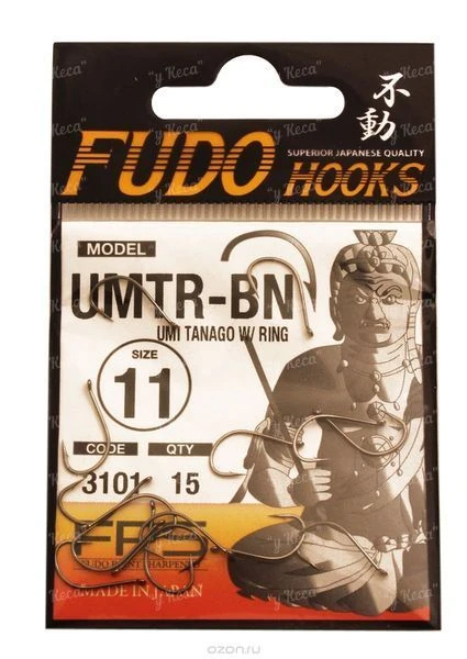 Крючки Fudo Umi Tanago W/Ring 3101 BN №09 фото