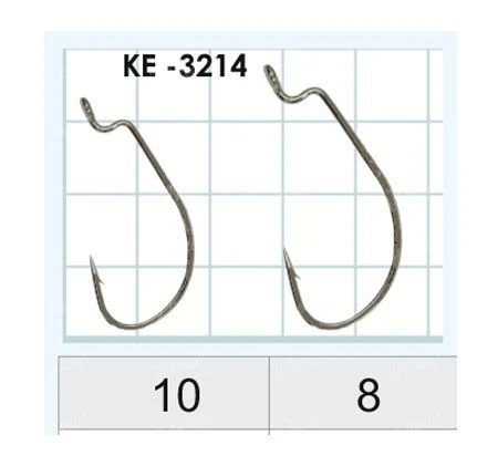 Крючки офсетные Gurza Worm 101 LES KE-3214 фото