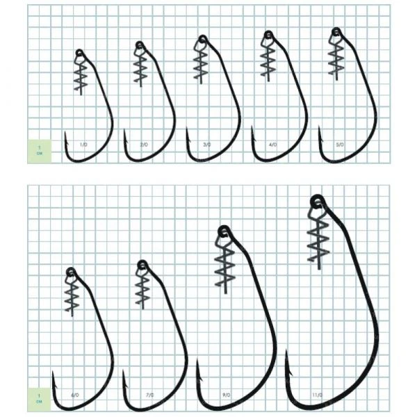 Крючки офсетные со штопором Gurza Swim Bait K-1311 фото